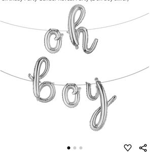 Oh Boy silver balloon